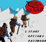 Заставка игры Tintin in Tibet
